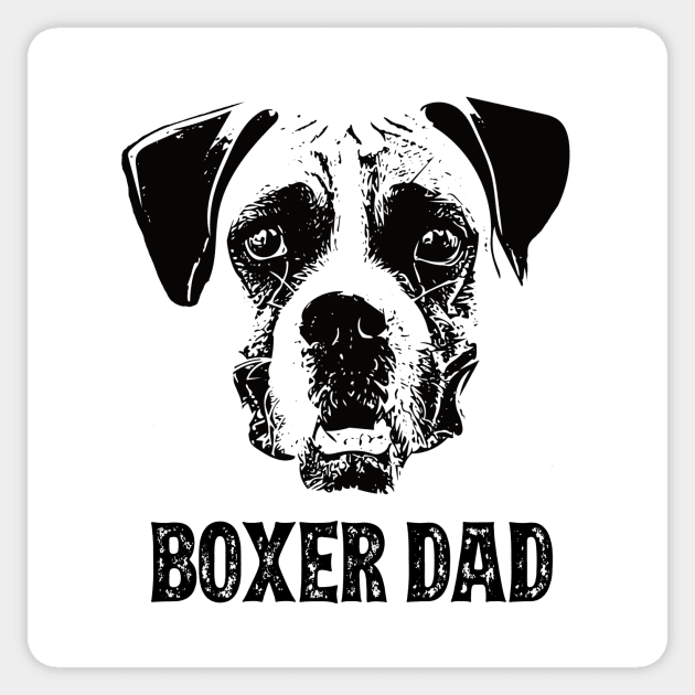 Boxer Dog Dad Sticker by DoggyStyles